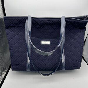 Vera Bradley Trimmed/Quilted Laptop Tote - Blue